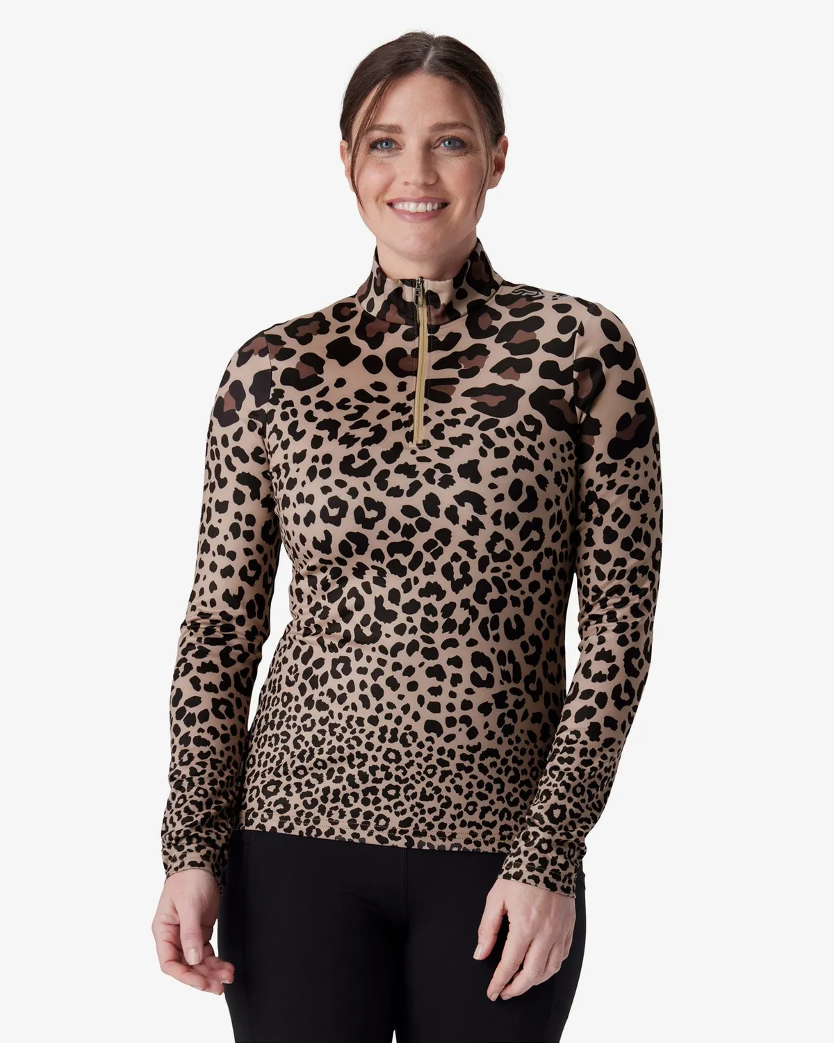 Spyder Vivid quarter zip electric coral stretch