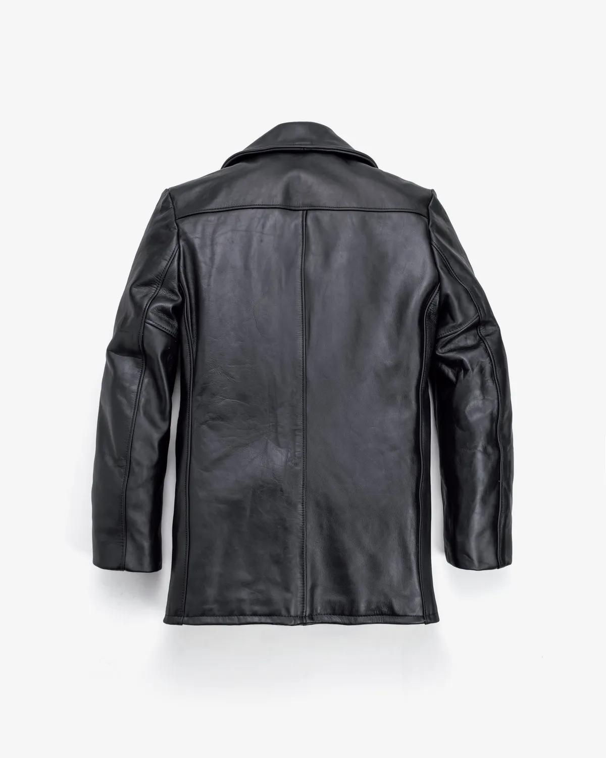 Schott NYC 140 skinnpeacoat svart naked leather