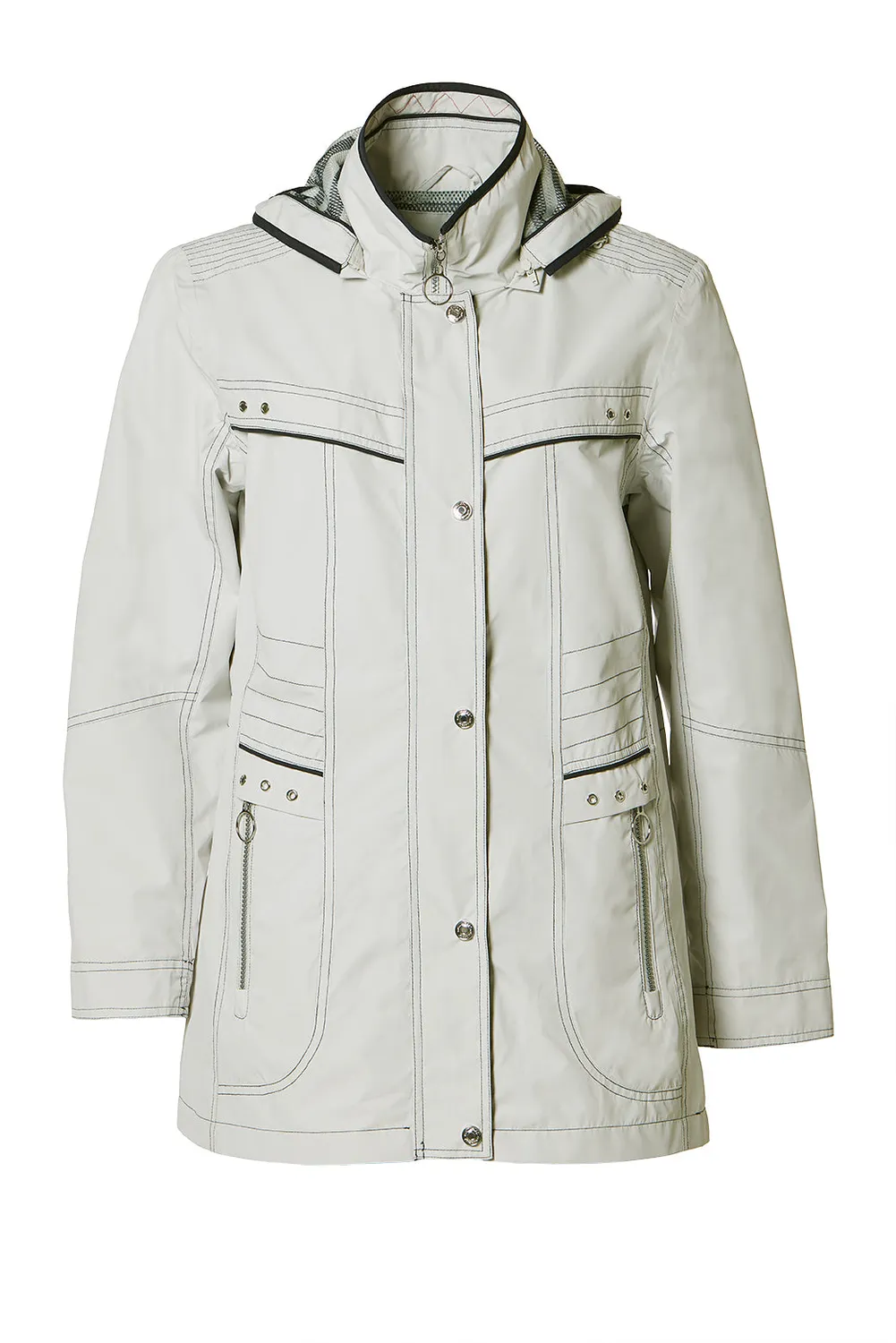 Windfield Bea regnjakke dame offwhite/navy vanntett