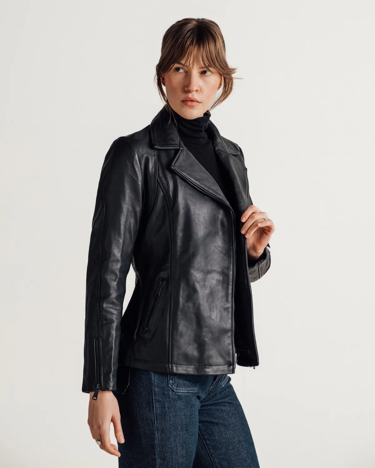 Schott NYC 2909W skinnjakke svart dame