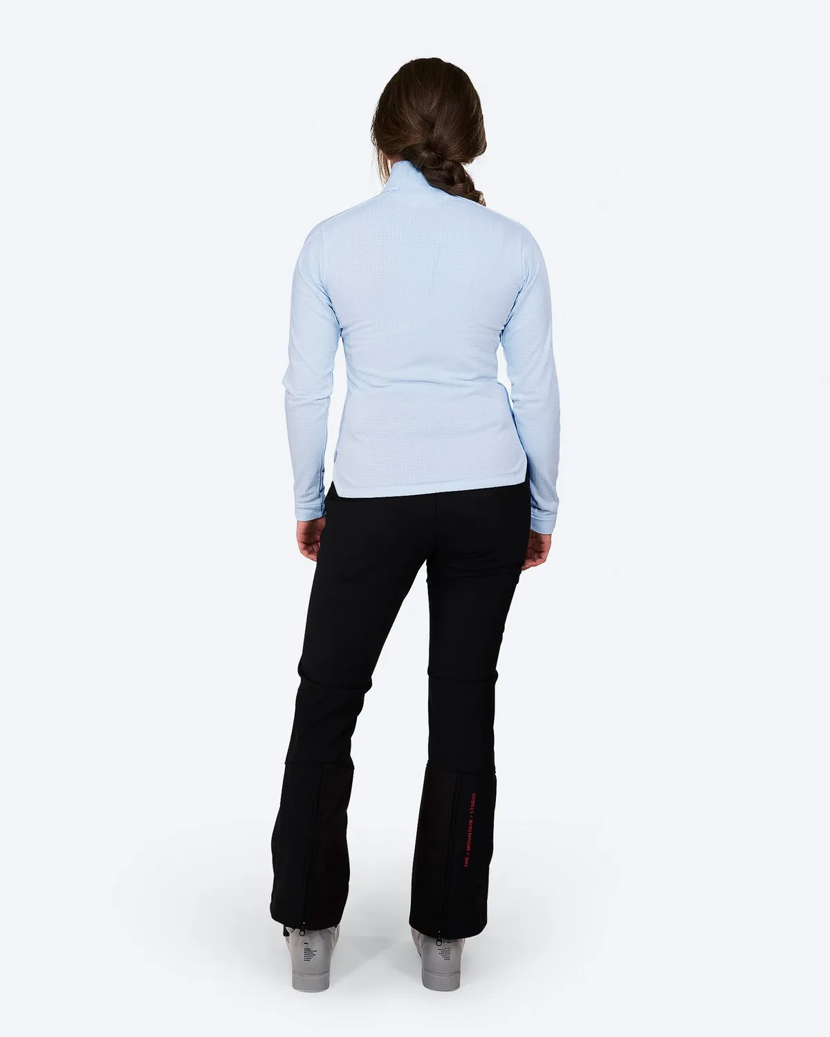 The Mountain Studio M-3 W Light Tech Fleece Half Zip genser Ice Water lett