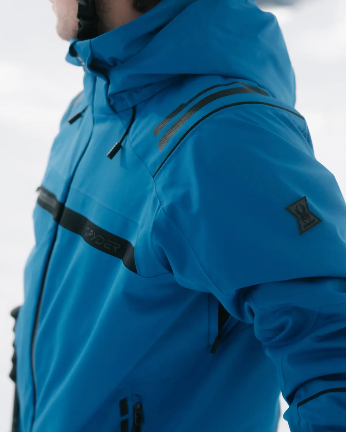 Spyder Titan skijakke herre Bold Blue 30K vanntett