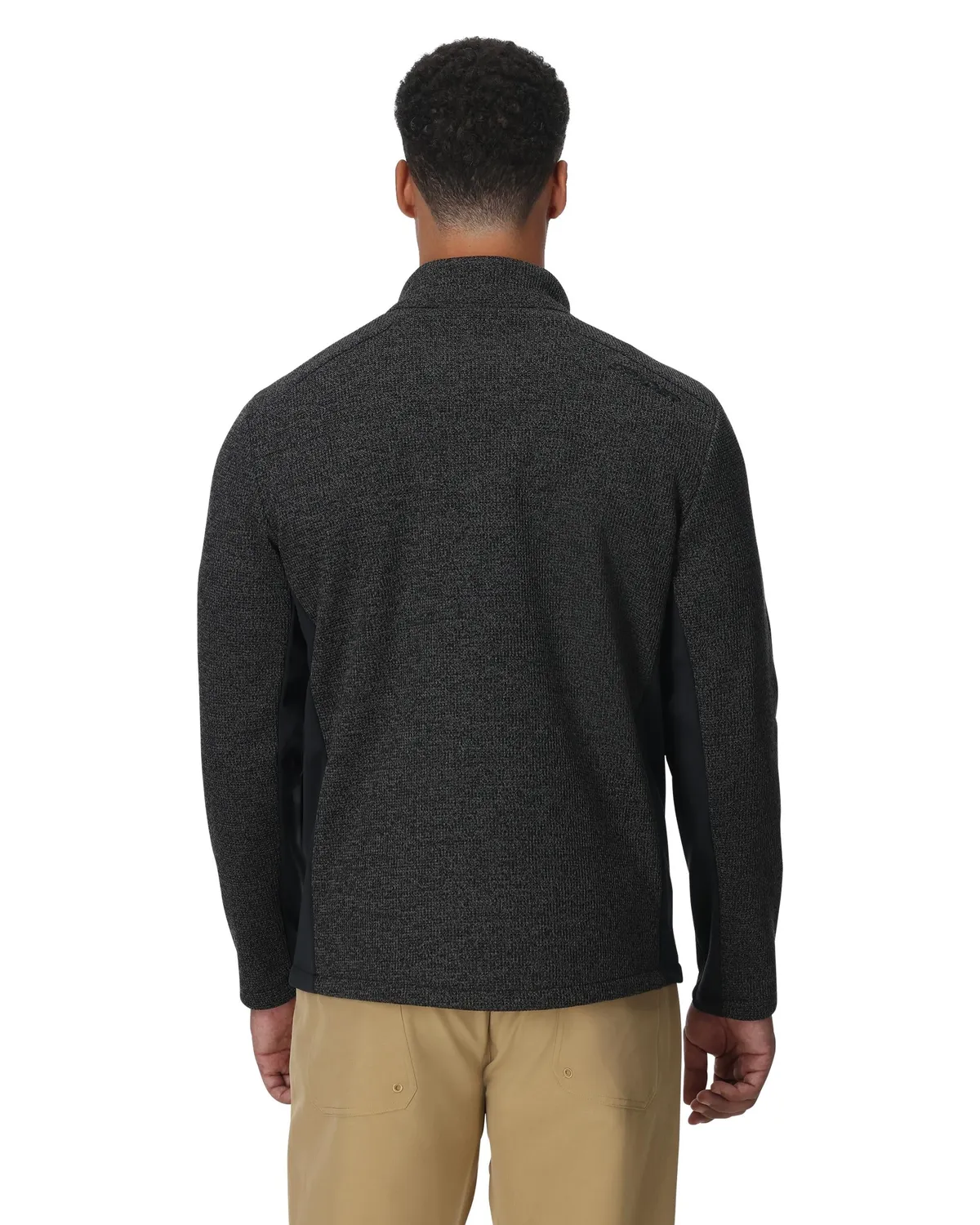 Spyder Bandit Half Zip fleecejakke limestone black M vindtett