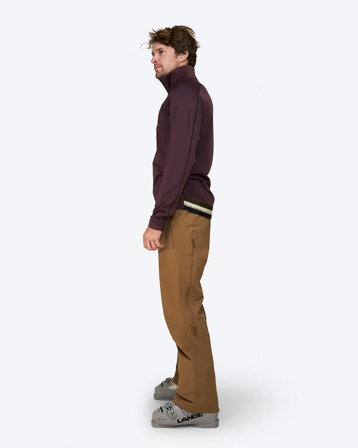 The Mountain Studio M-8 fleece Fudge grid tåler vind