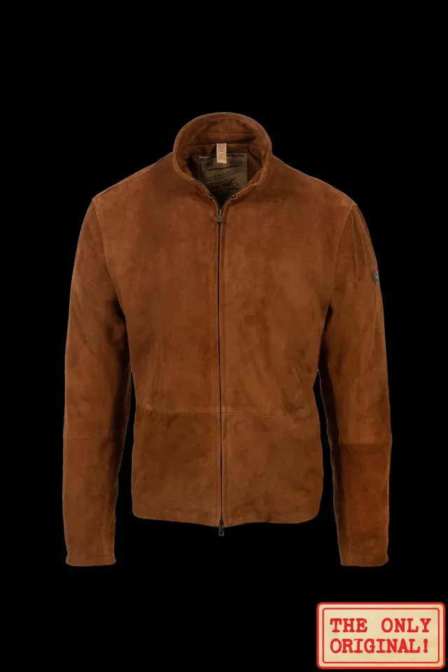 Matchless Craig Blouson skinnjakke sjokoladebrun semsket